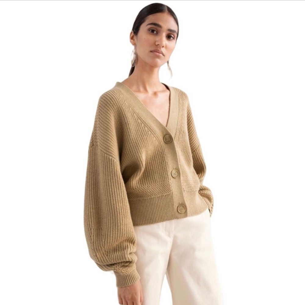 & Other Stories Oversized Wool Cardigan Sweater, Size Small Stockholm Atelie